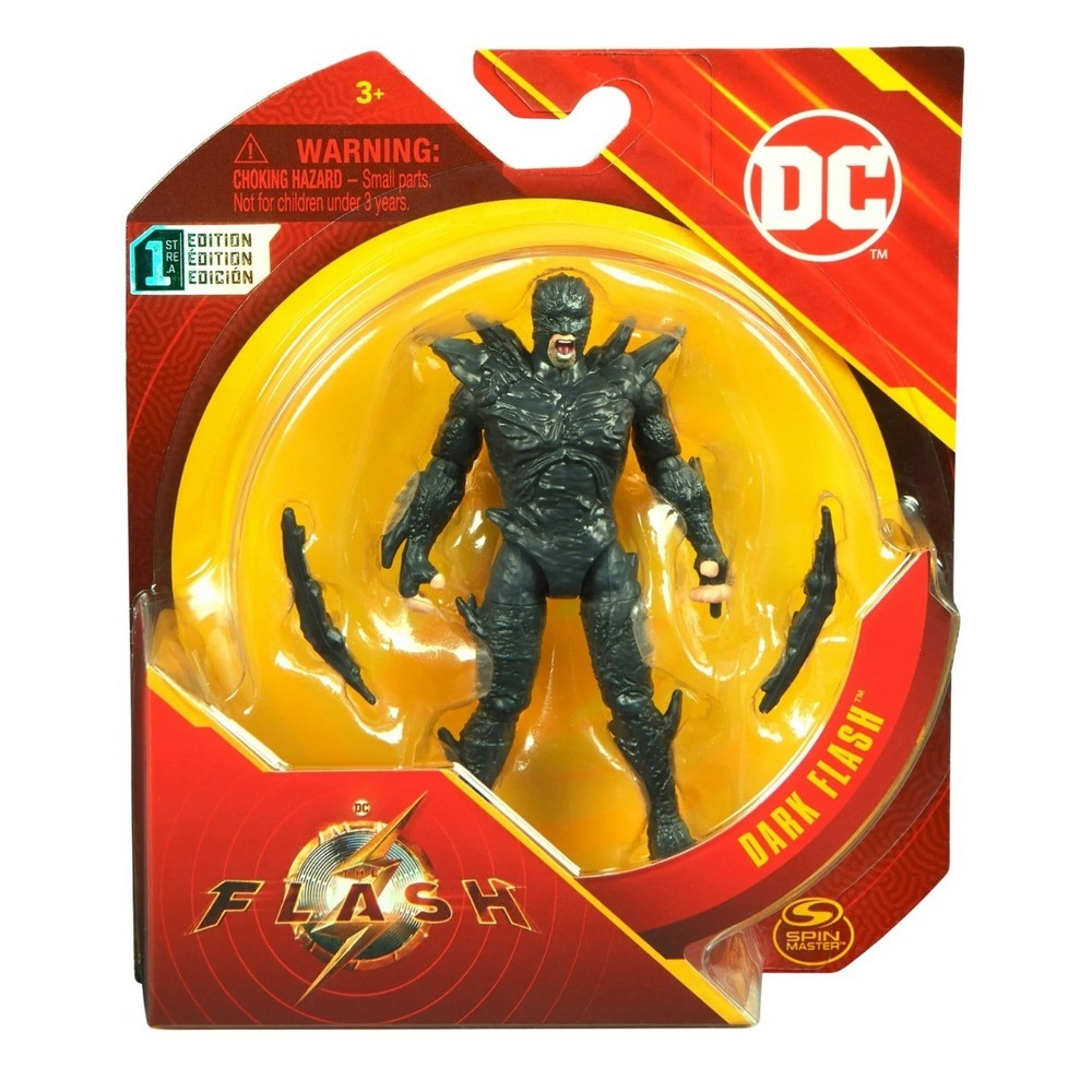 DC Comics Dark Flash Action Figure – 4" w/ 2 Accessories – The Flash Movie Toy